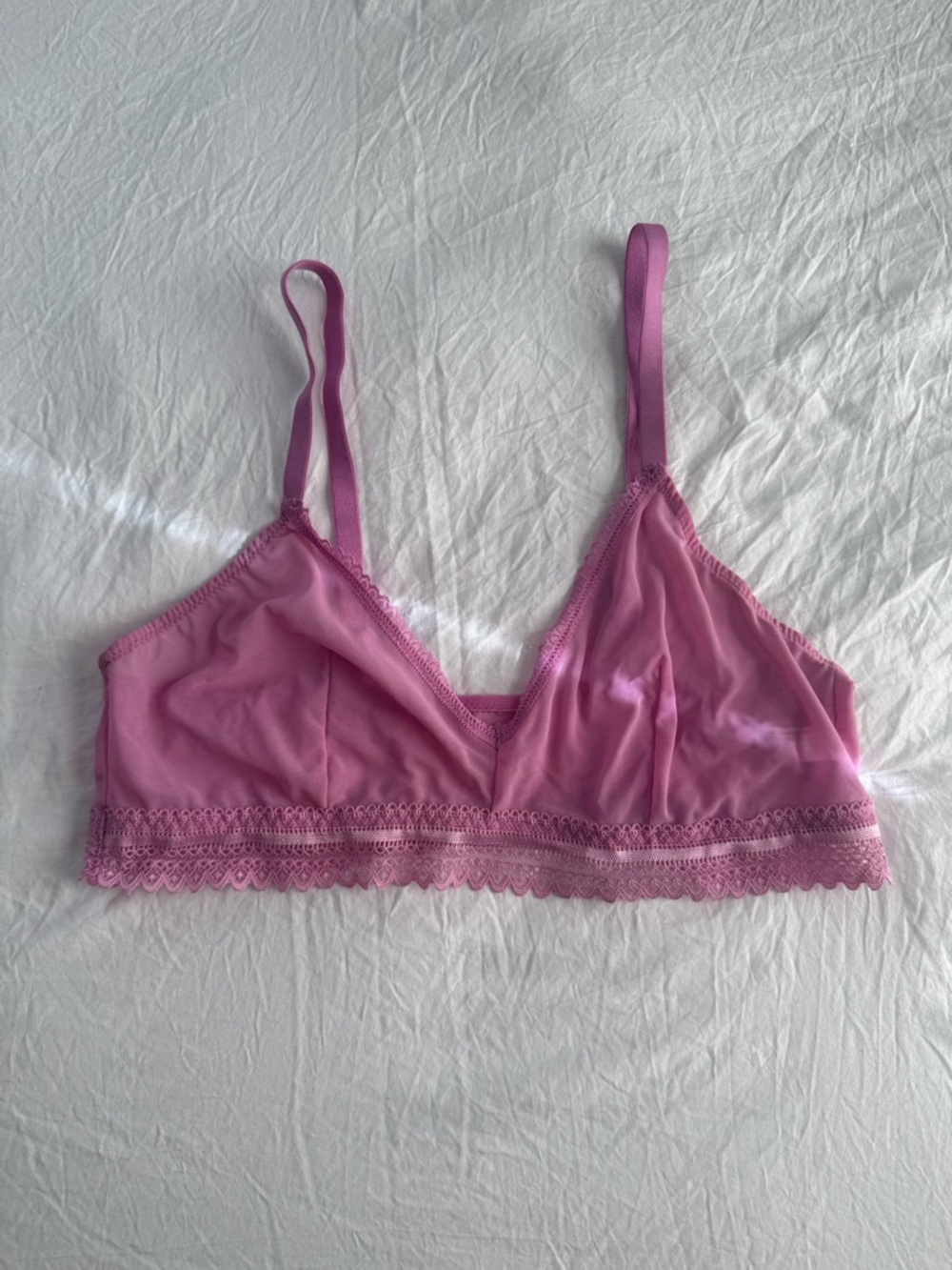 Auden Women’s Pink Lace Bralette Size Large